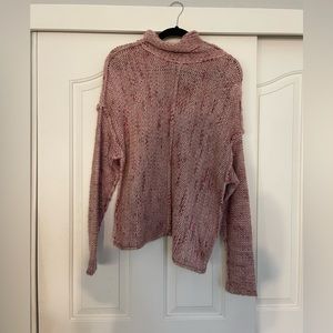 Anthropologie pink turtleneck sweater. Size small.